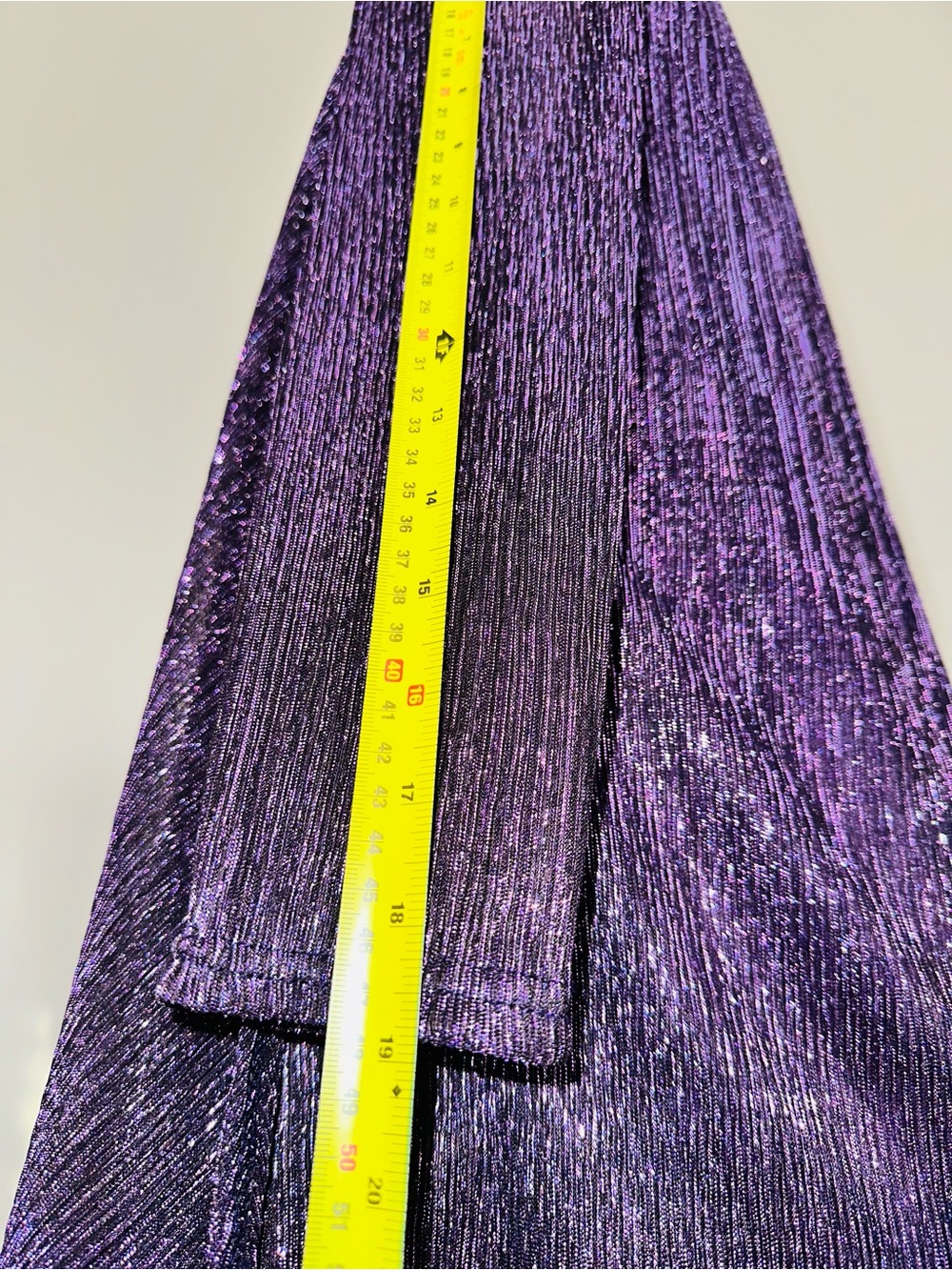 dressbarn Metallic Purple Open-Front Cardigan - Picture 8 of 9
